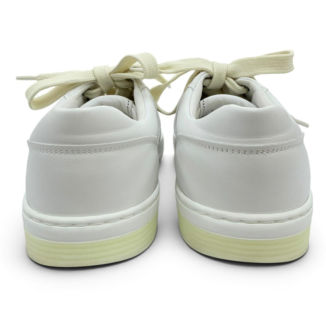 Excellent CHANEL Low cut sneakers COCO Mark leather white Women 38 G39978
