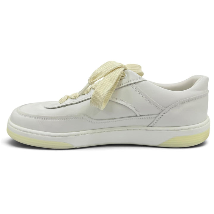 Excellent CHANEL Low cut sneakers COCO Mark leather white Women 38 G39978