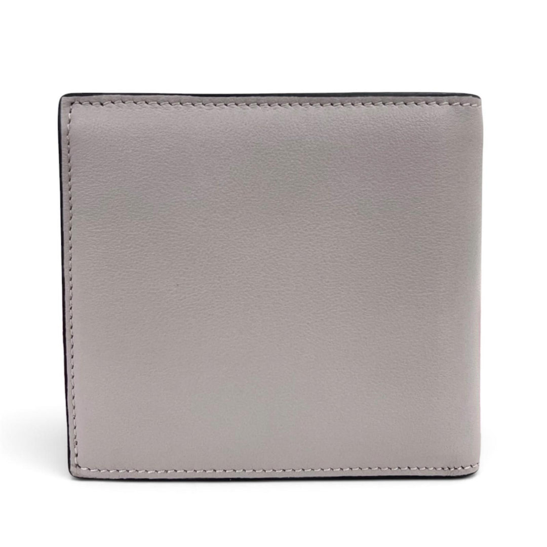 Pristine Valentino Garavani Bifold Wallet V logo gray leather mens 1Y2P0445LMV