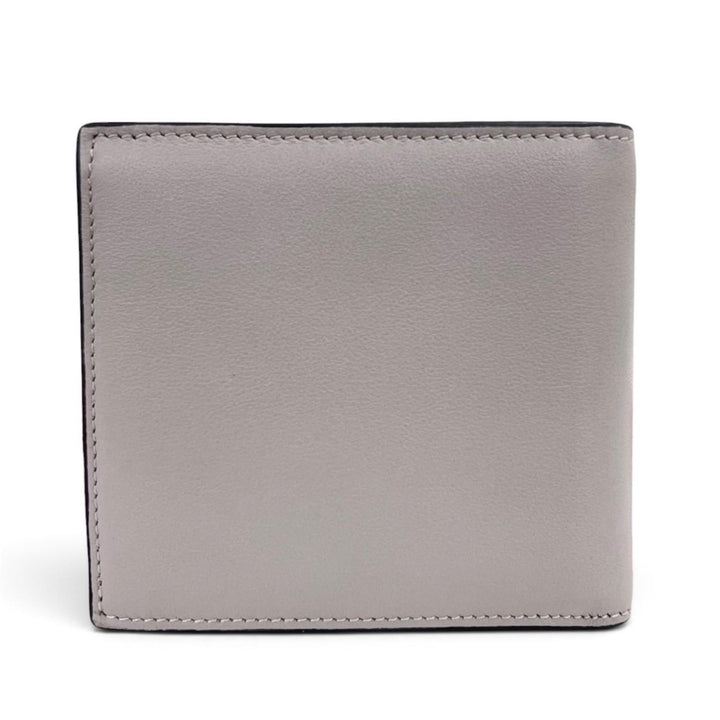 Pristine Valentino Garavani Bifold Wallet V logo gray leather mens 1Y2P0445LMV
