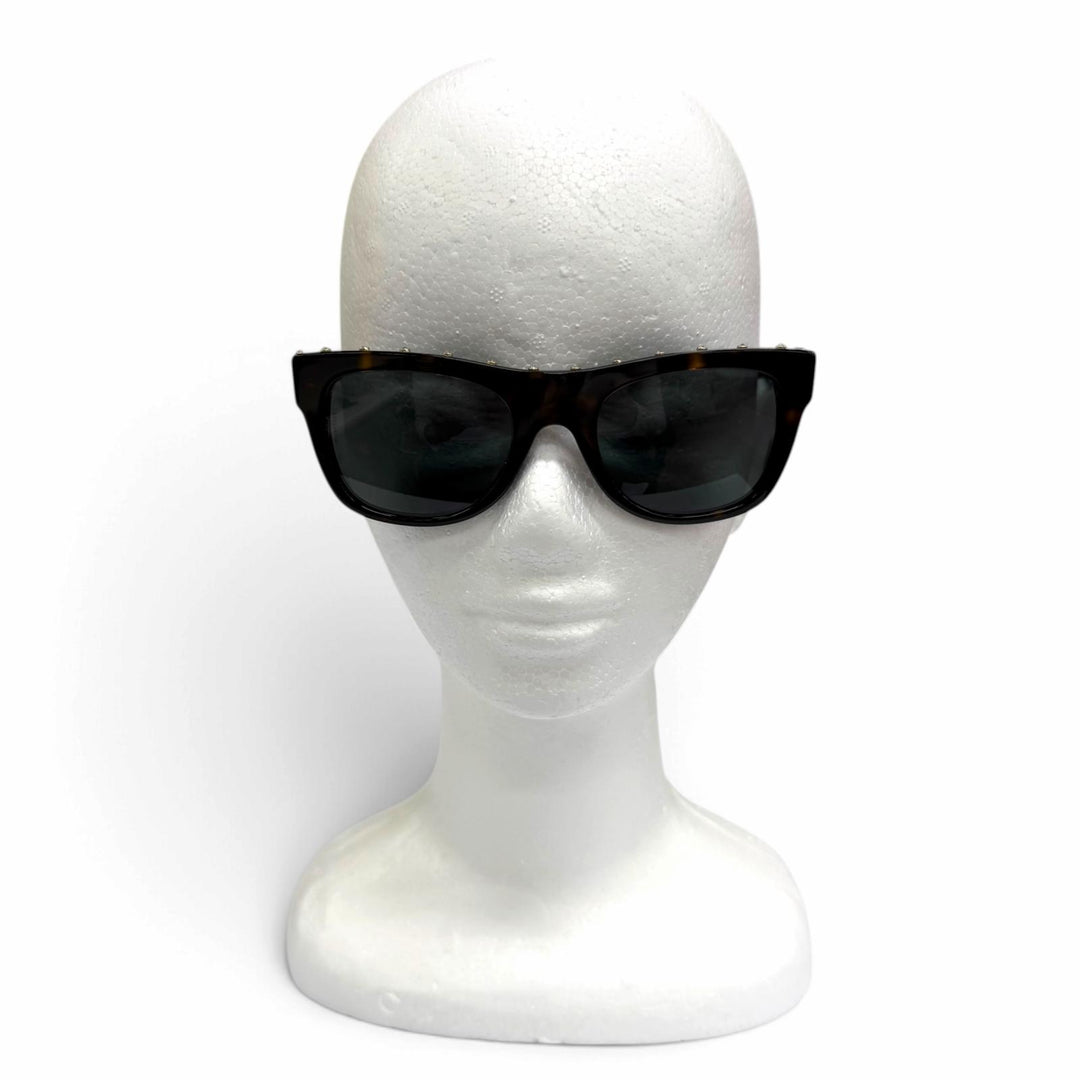 Great VALENTINO sunglasses Rhinestone Rockstud Brown marble Women VA4023