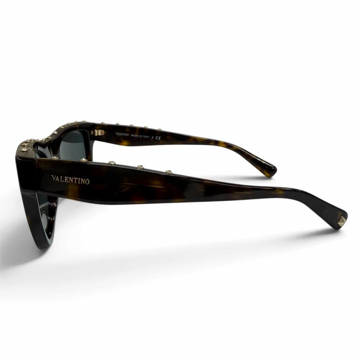 Great VALENTINO sunglasses Rhinestone Rockstud Brown marble Women VA4023