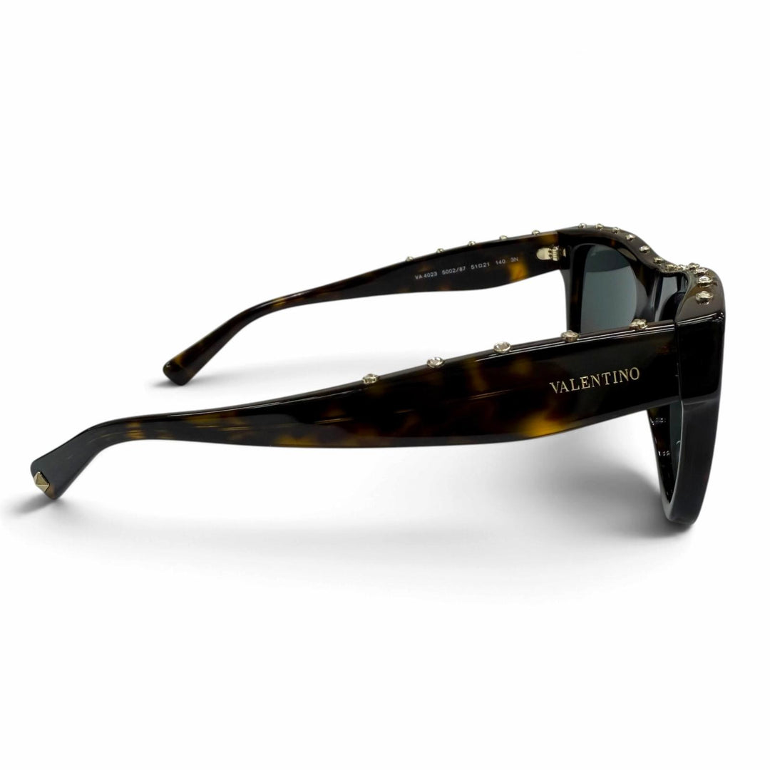 Great VALENTINO sunglasses Rhinestone Rockstud Brown marble Women VA4023