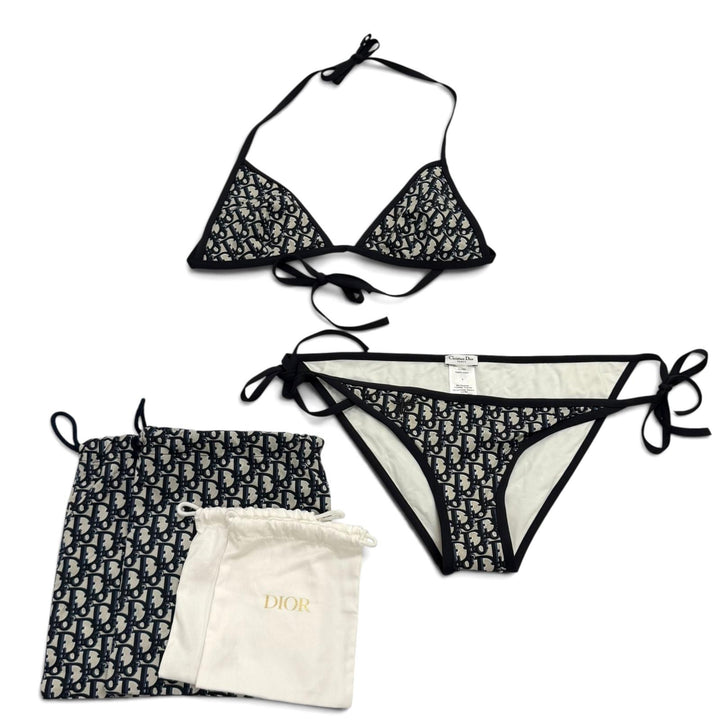 Pristine Christian Dior two-piece set Bikini Nylon S 54BB01A2842 54BP01A2842