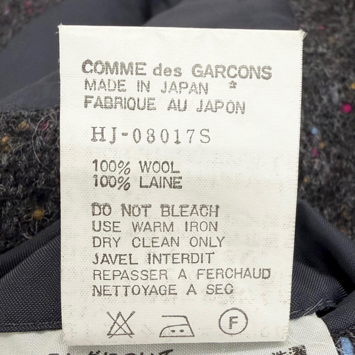 Excellent COMME des GARCONS HOMME tailored jacket Single tweed Charcoal
