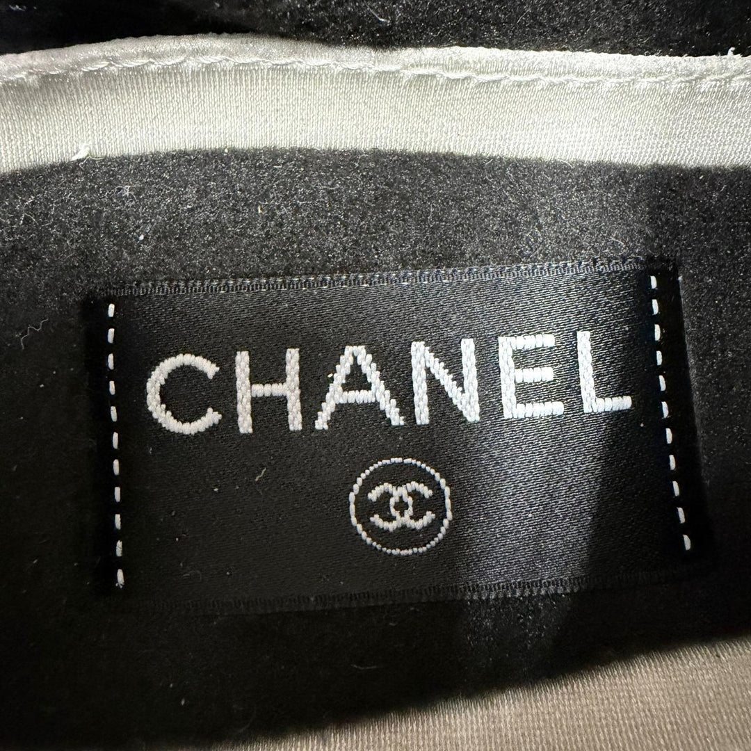 Excellent CHANEL sneakers COCO Mark Lace-up Leather black Women 37 G45996