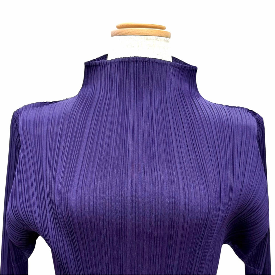 Great PLEATS PLEASE two-piece set High-neck top and pants PP83-JK184 PP83-JF183