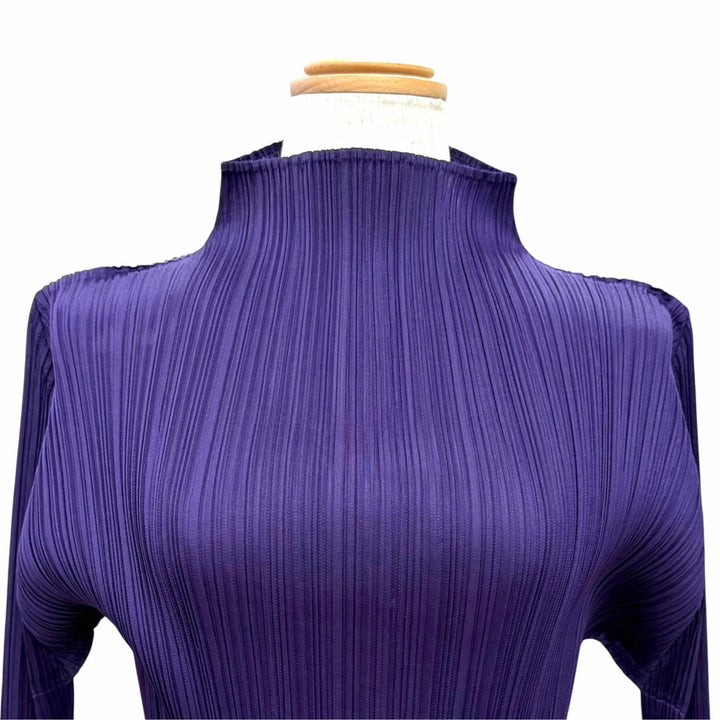 Great PLEATS PLEASE two-piece set High-neck top and pants PP83-JK184 PP83-JF183