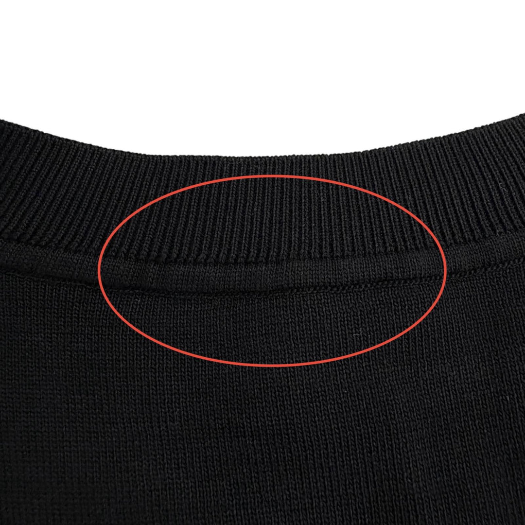 Great HERMES H-lift all-over print long-sleeve knit sweater black silk IT 36