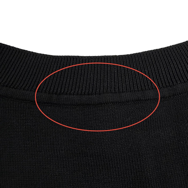 Great HERMES H-lift all-over print long-sleeve knit sweater black silk IT 36