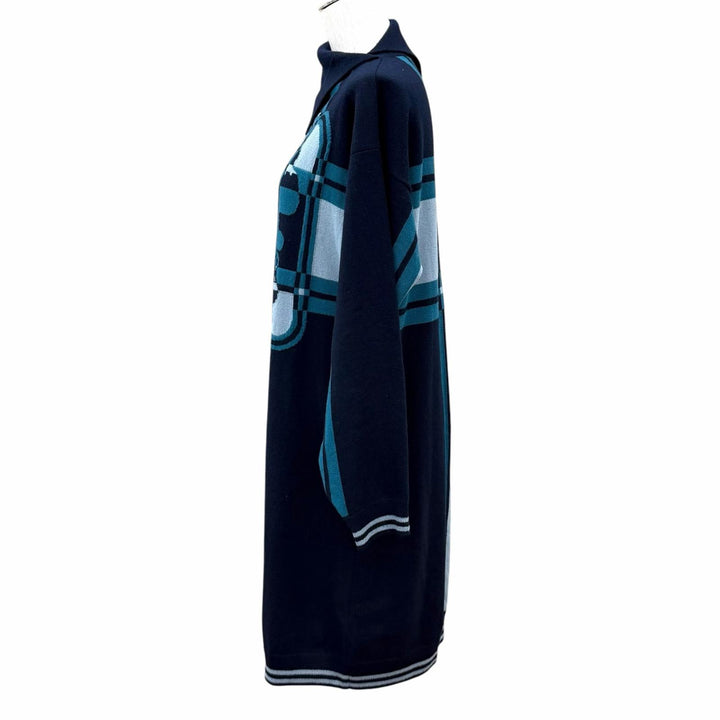 Great HERMES one piece BRIDES de GALA Tartan knit cashmere IT 36 3H2502DD