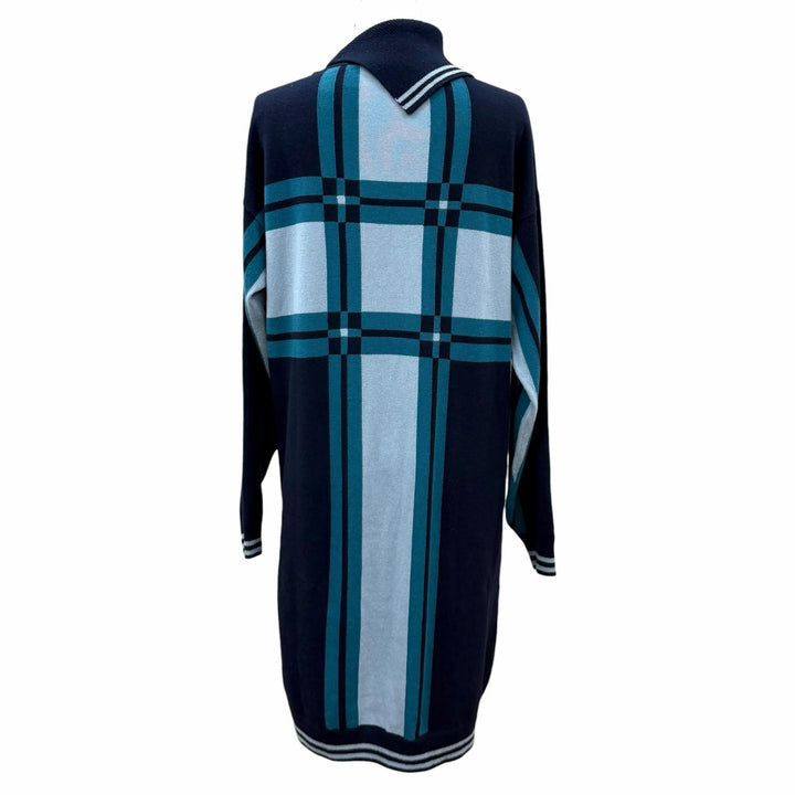 Great HERMES one piece BRIDES de GALA Tartan knit cashmere IT 36 3H2502DD