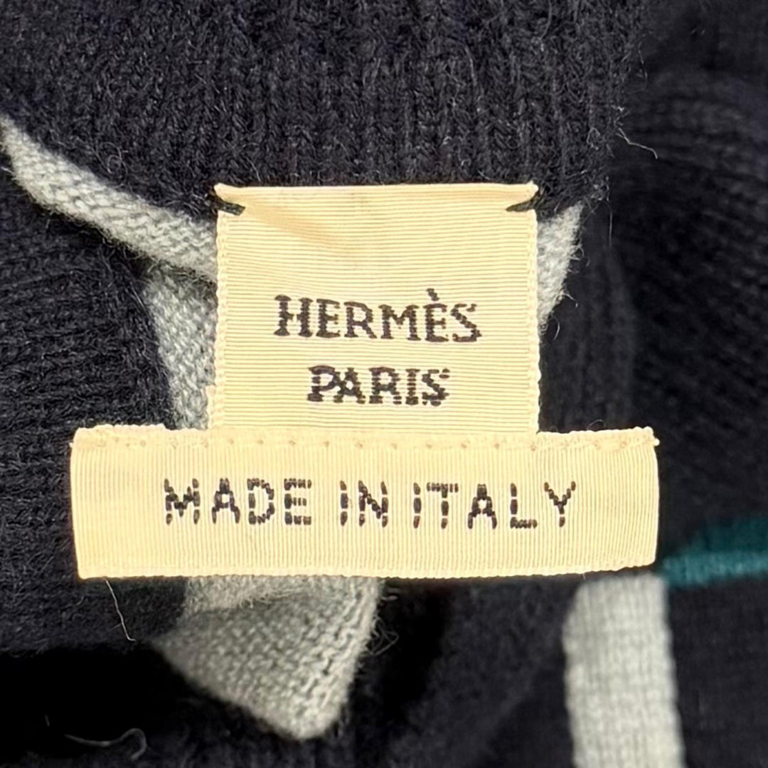 Great HERMES one piece BRIDES de GALA Tartan knit cashmere IT 36 3H2502DD
