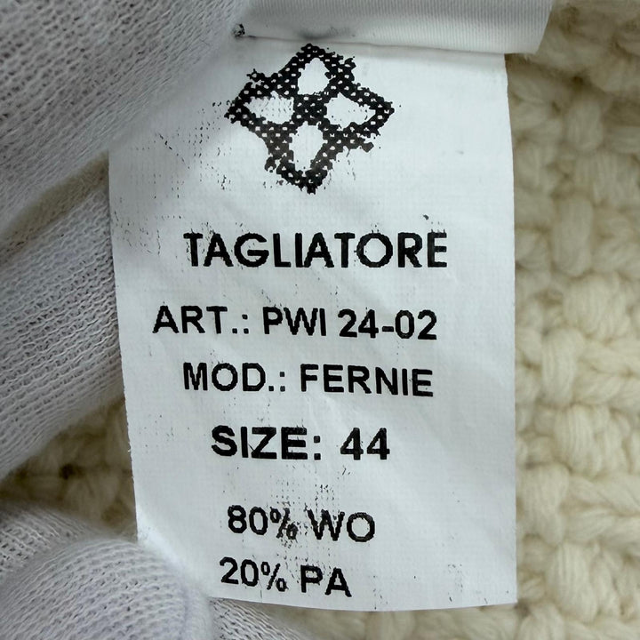 Pristine TAGLIATORE coat FERNIE Logo button belted hooded knit