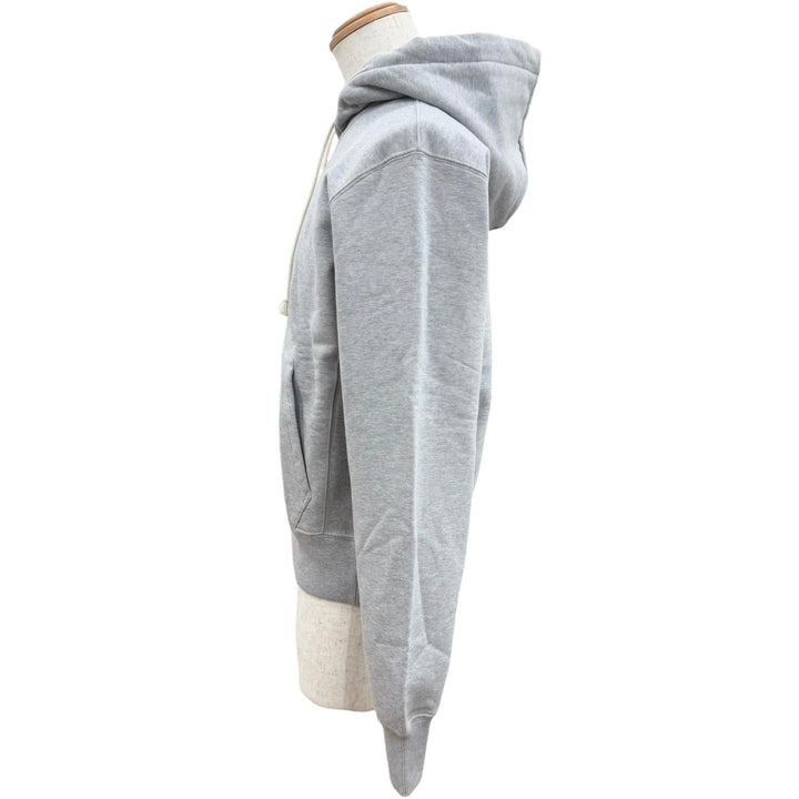 Pristine SAINT LAURENT PARIS hoodie YSL logo embroidered pullover hoodie gray