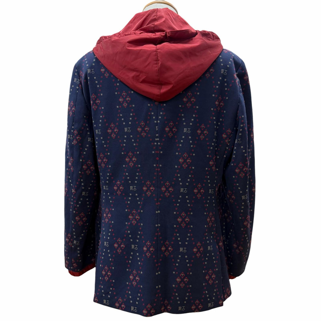 Pristine ETRO tailored jacket Hooded Single Jacket Navy cotton mens 50