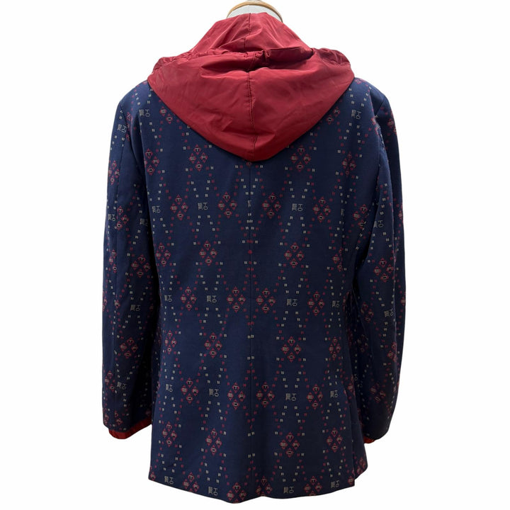 Pristine ETRO tailored jacket Hooded Single Jacket Navy cotton mens 50