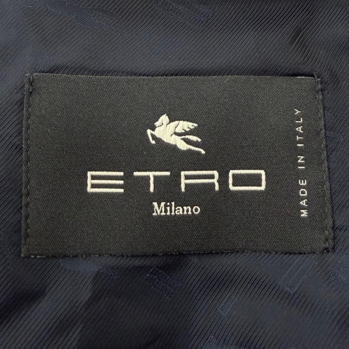 Pristine ETRO tailored jacket Hooded Single Jacket Navy cotton mens 50