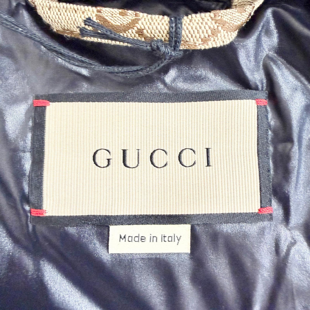 Pristine GUCCI Down jacket GG Canvas 2-Way Cropped Bomber Jacket 38 761698