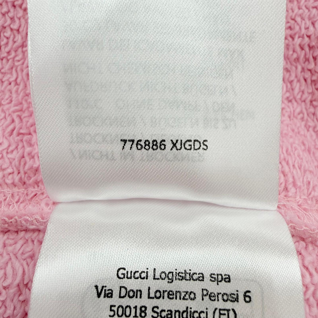 Pristine GUCCI hoodie SWEET GUCCI Glitter logo print, hooded pink Women S 776886
