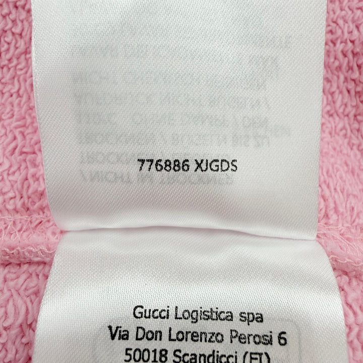 Pristine GUCCI hoodie SWEET GUCCI Glitter logo print, hooded pink Women S 776886