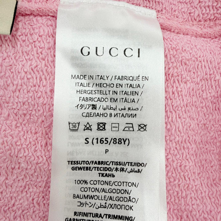 Pristine GUCCI hoodie SWEET GUCCI Glitter logo print, hooded pink Women S 776886
