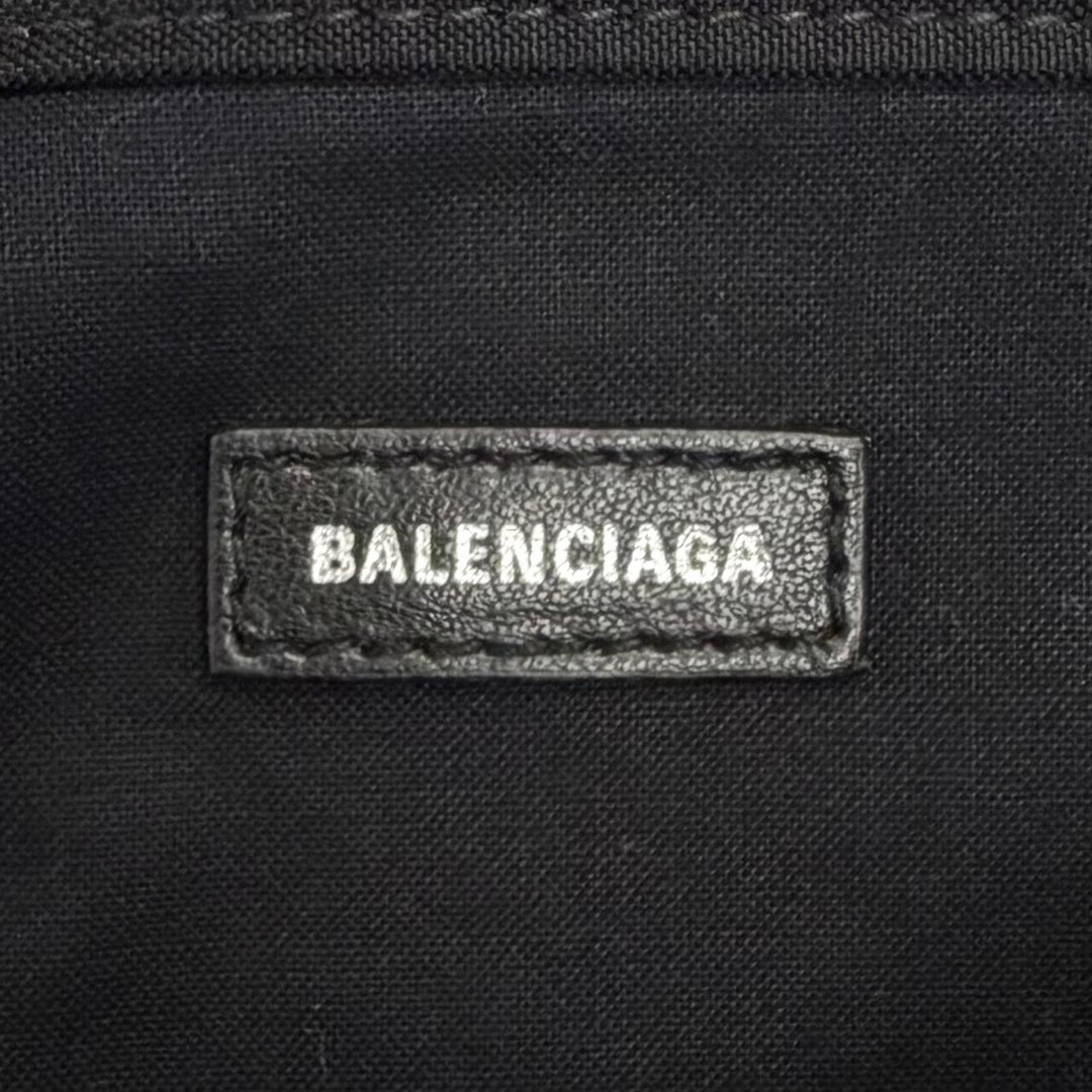 Great BALENCIAGA Neo basket Logo 2-Way Tote Bag/Shoulder Bag Silver 626111
