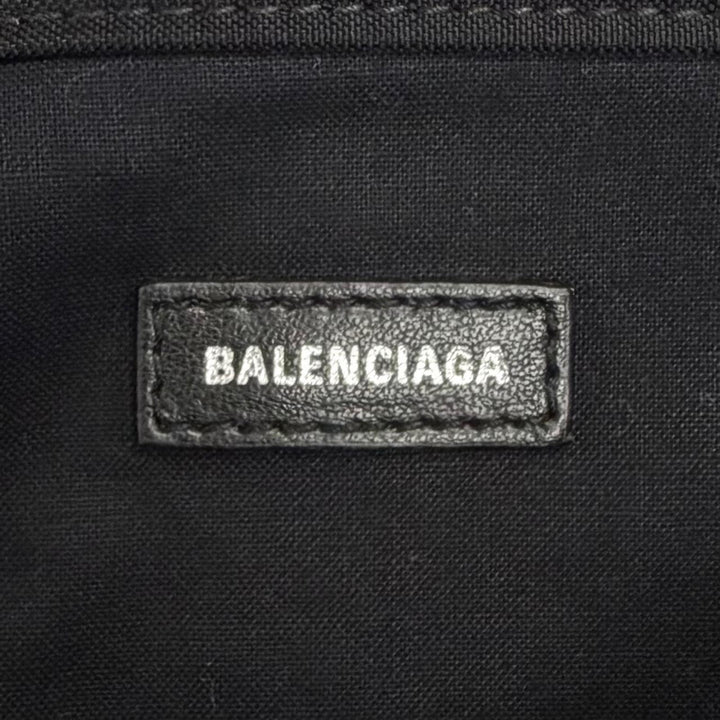 Great BALENCIAGA Neo basket Logo 2-Way Tote Bag/Shoulder Bag Silver 626111
