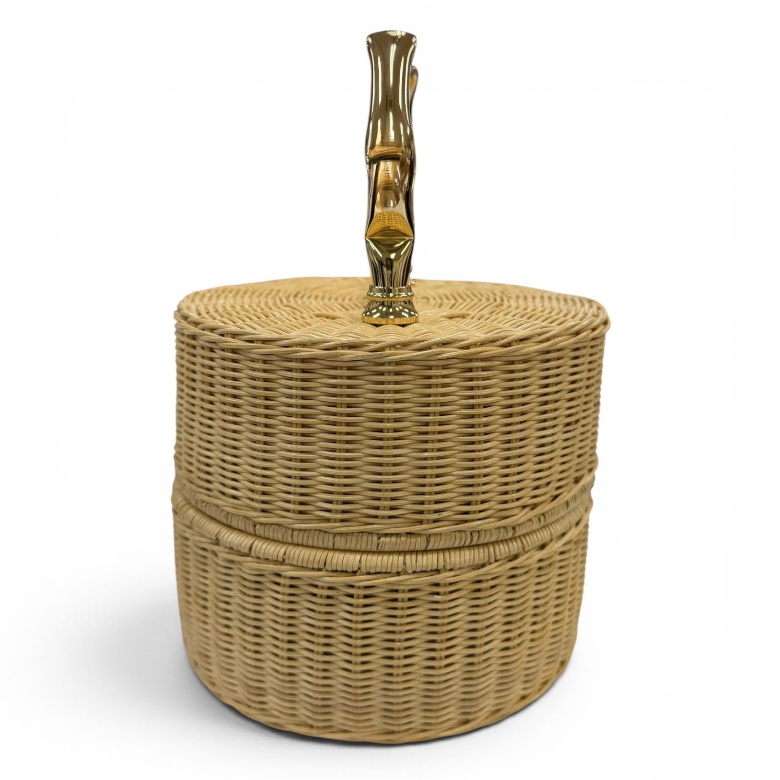 Excellent Manimaris Handbag PANCAKEBASKET Rattan basket bag