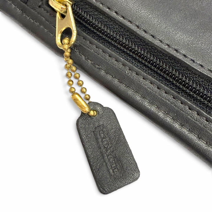 Excellent COACH Shoulder Bag Old Coach Turnlock Tourist Pouch Glove leather 6908