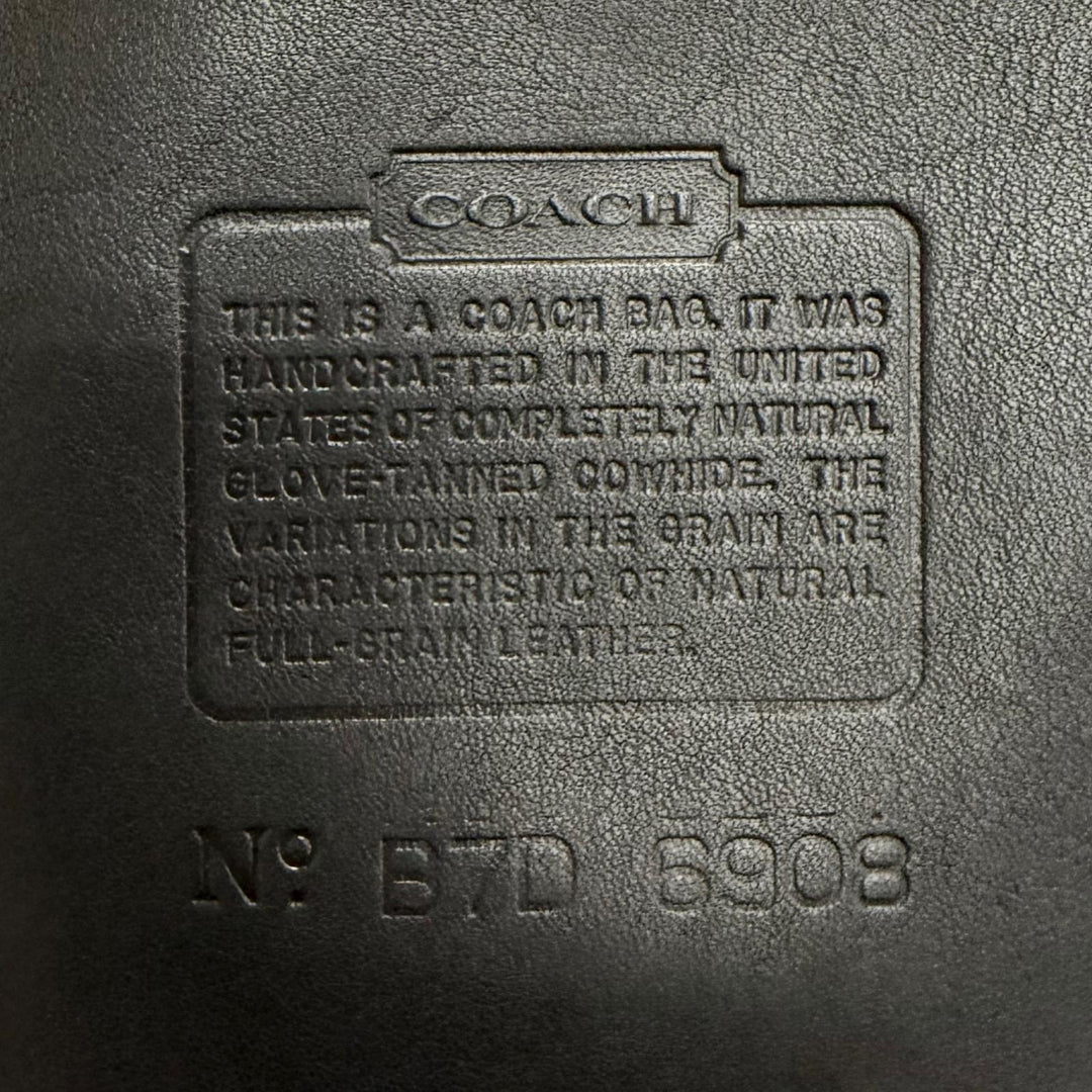 Excellent COACH Shoulder Bag Old Coach Turnlock Tourist Pouch Glove leather 6908