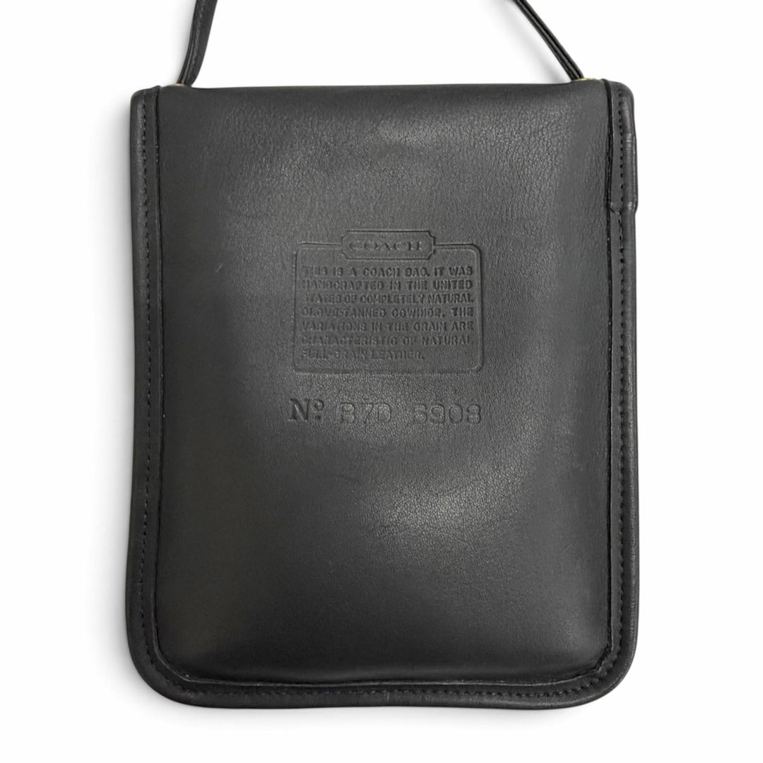 Excellent COACH Shoulder Bag Old Coach Turnlock Tourist Pouch Glove leather 6908