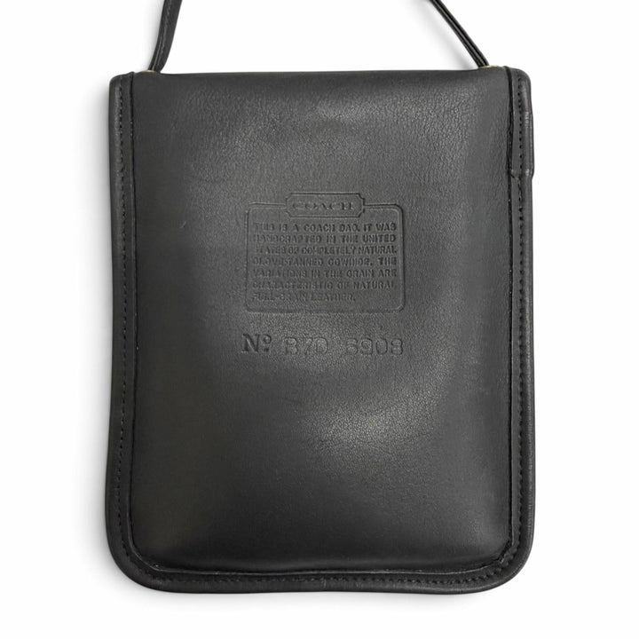 Excellent COACH Shoulder Bag Old Coach Turnlock Tourist Pouch Glove leather 6908