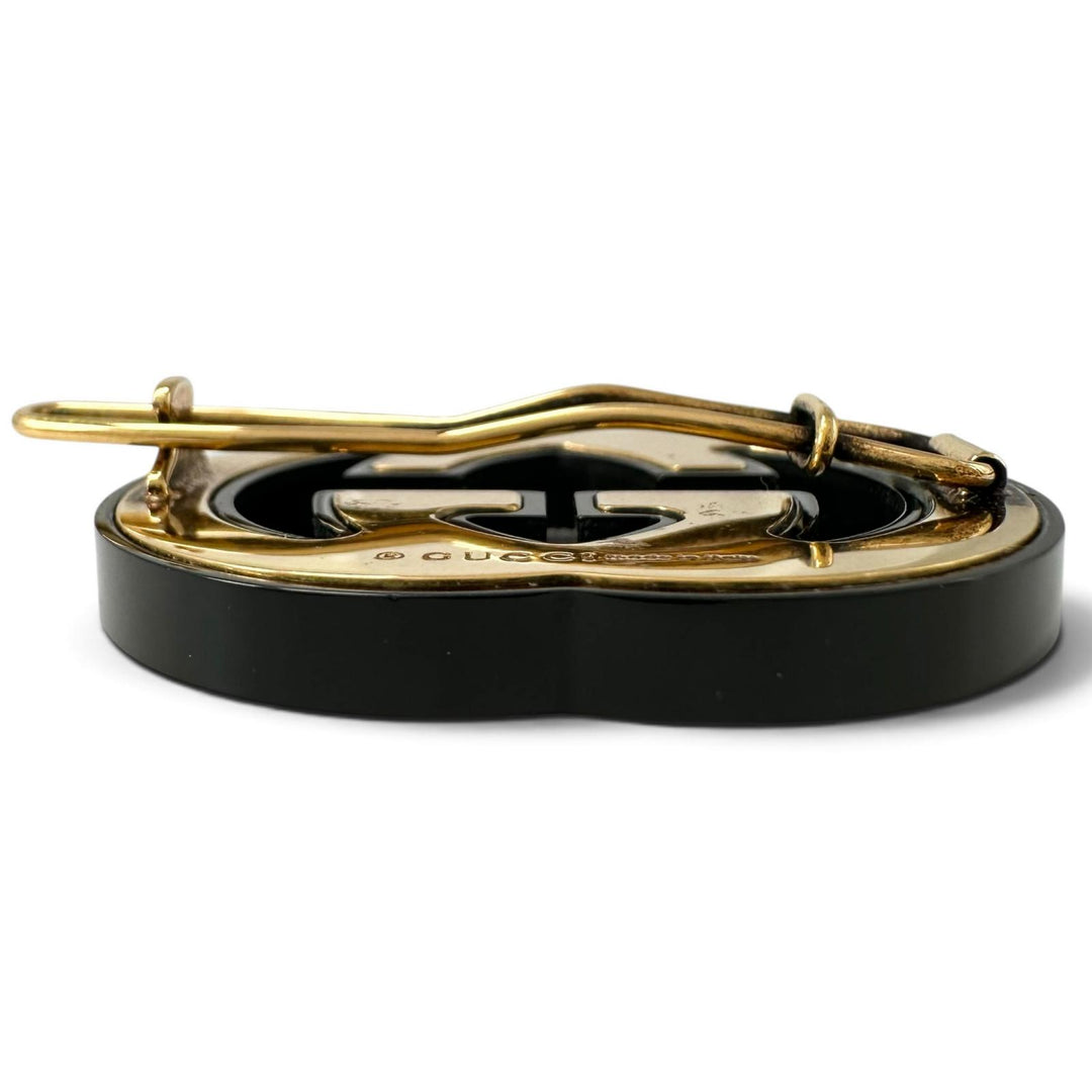 Excellent GUCCI hair accessory Interlocking G Hairpin black Women