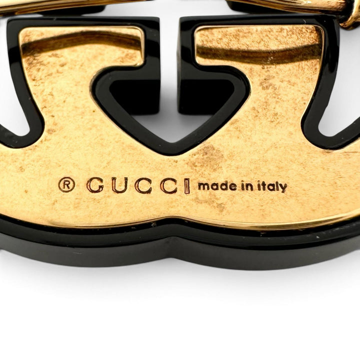 Excellent GUCCI hair accessory Interlocking G Hairpin black Women