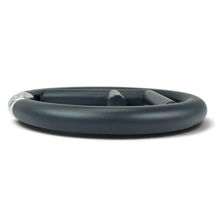 Excellent FENDI key ring Round-shaped F-logo carabiner key ring black Women