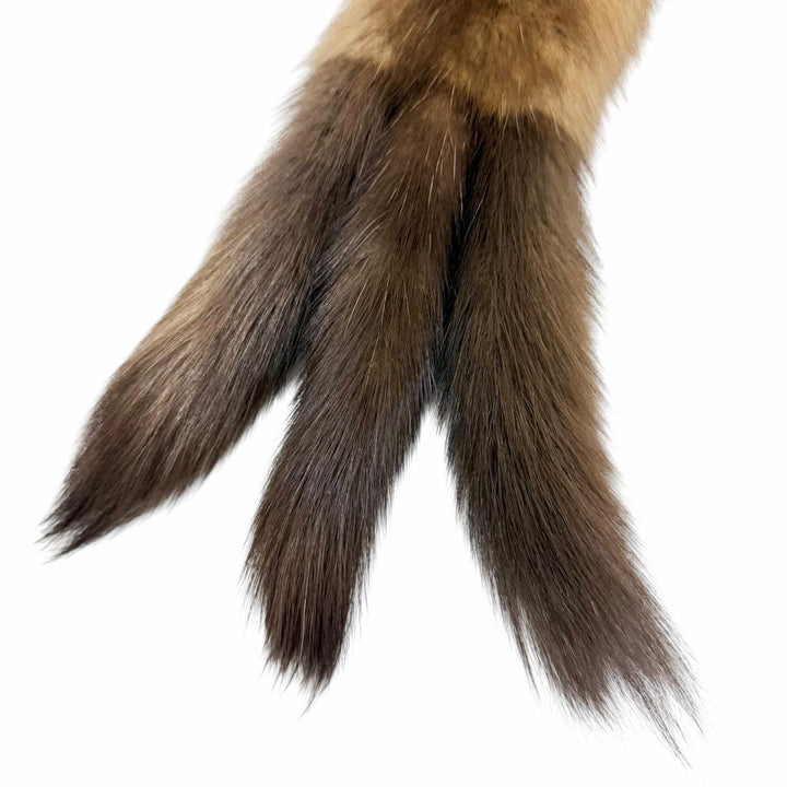 Excellent FOXEY genuine fur shawl Tippet, Scarf, Stole Brown RUSSIAN SABLE 21682