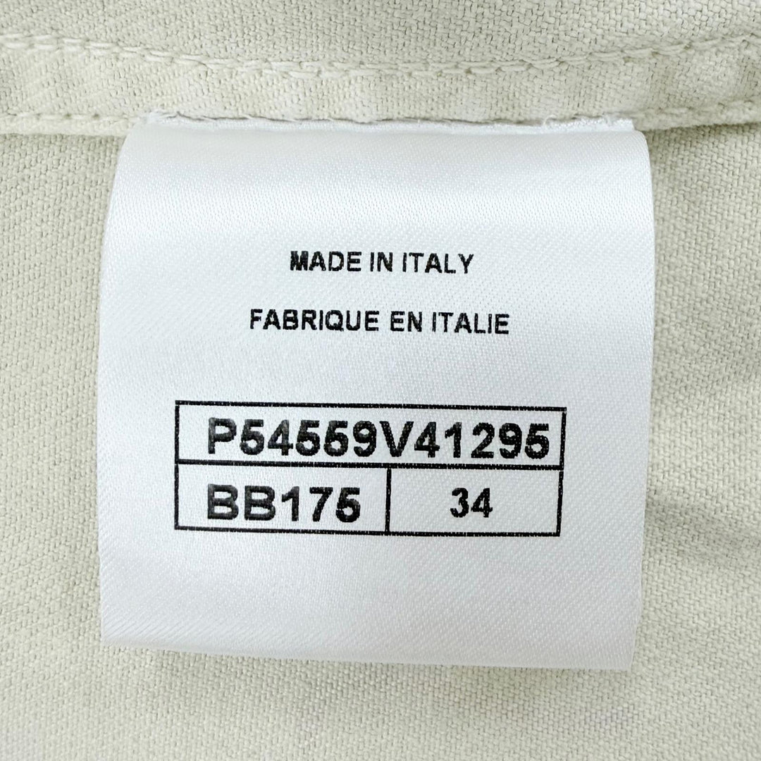 Pristine CHANEL Denim Jacket Ivory cotton Women 34 16B P54559