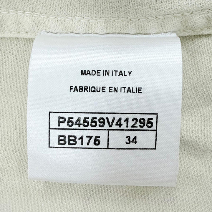 Pristine CHANEL Denim Jacket Ivory cotton Women 34 16B P54559
