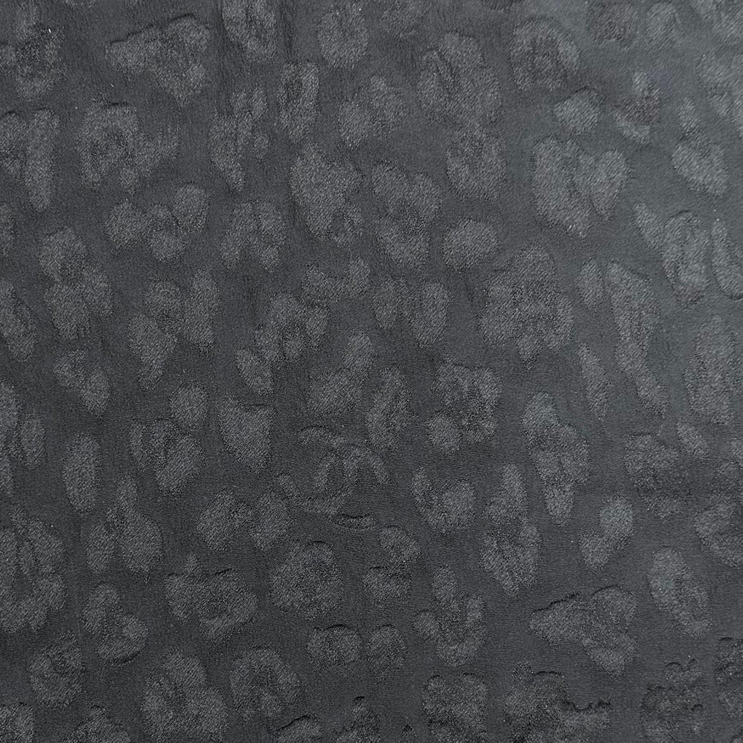 Great CHANEL blouse COCO MarkPattern black silk Women 40 P75261