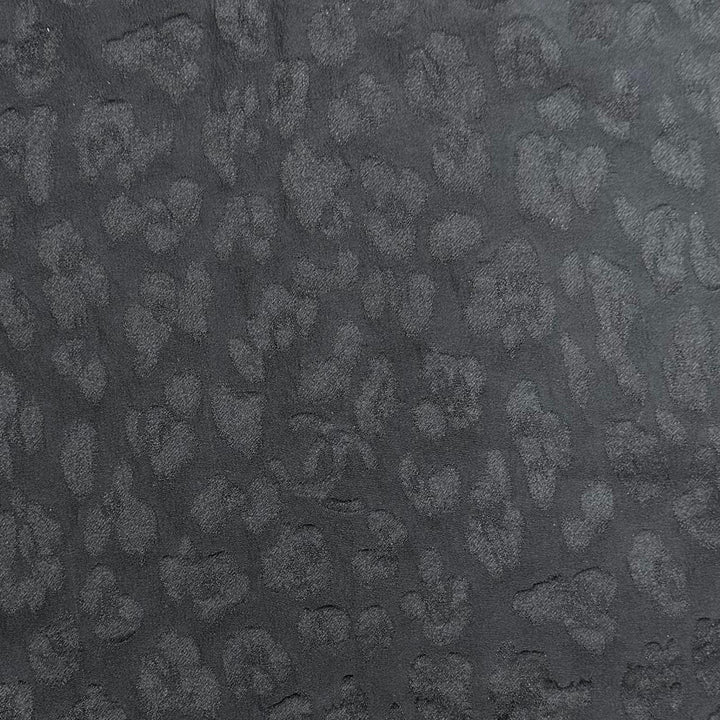 Great CHANEL blouse COCO MarkPattern black silk Women 40 P75261