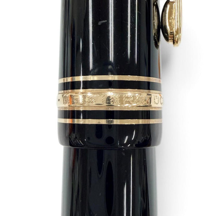 Excellent MONTBLANC fountain pen Meisterstück 149 White Star Bicolor black 14K