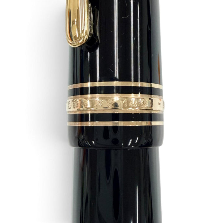 Excellent MONTBLANC fountain pen Meisterstück 149 White Star Bicolor black 14K