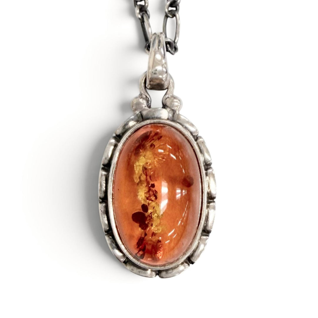 Great Georg Jensen Necklace Heritage Collection Year Collection Orange 925