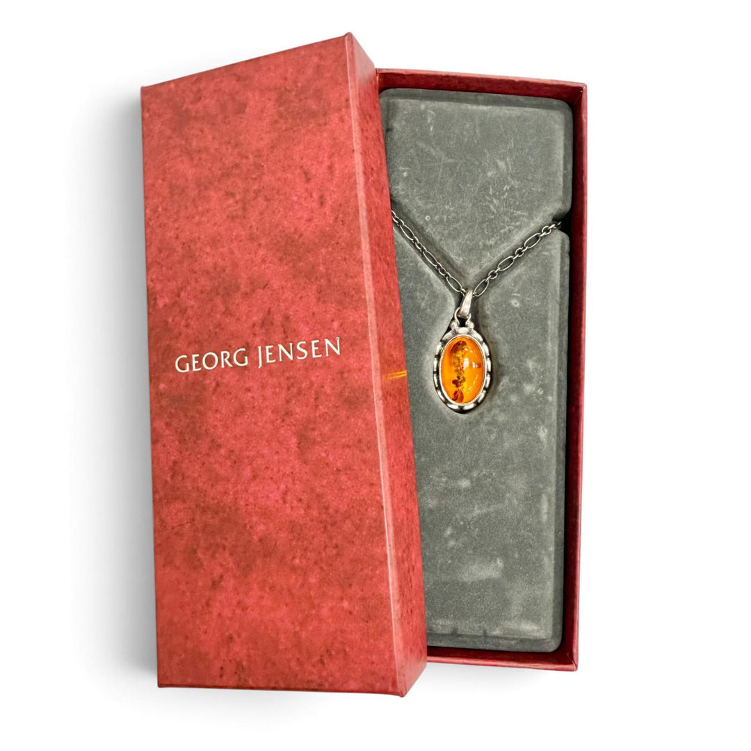 Great Georg Jensen Necklace Heritage Collection Year Collection Orange 925