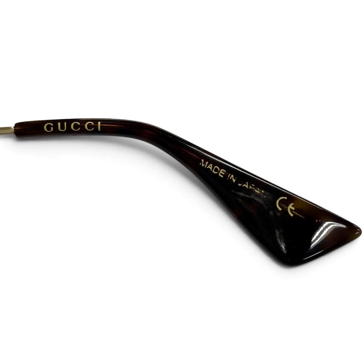 Discounted Great GUCCI sunglasses Interlocking G Glitter Square gold Women GG0228S