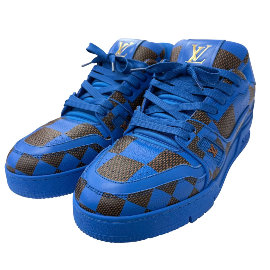Excellent LOUIS VUITTON Low cut sneakers LV Trainer Line Damier leather mens 6