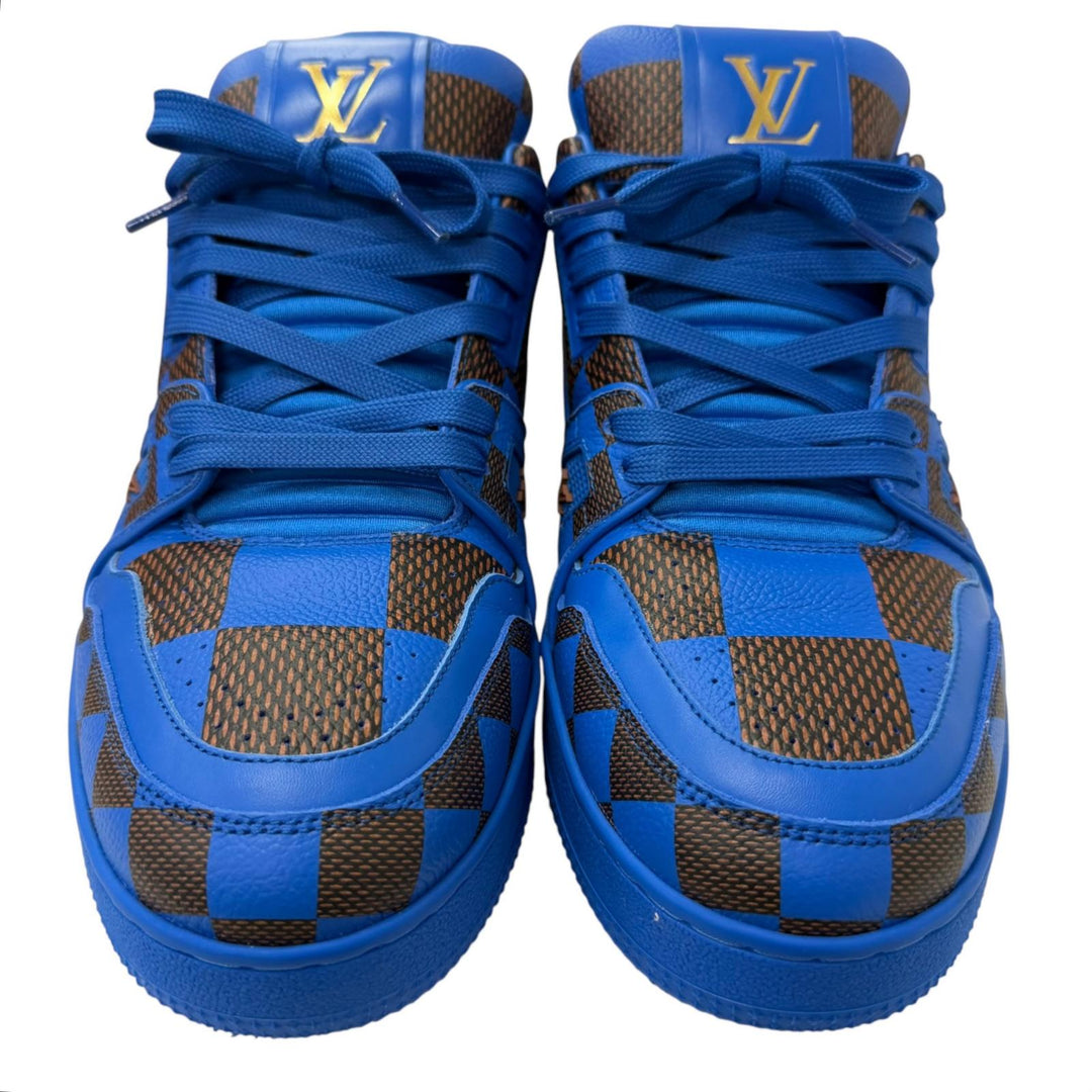Excellent LOUIS VUITTON Low cut sneakers LV Trainer Line Damier leather mens 6