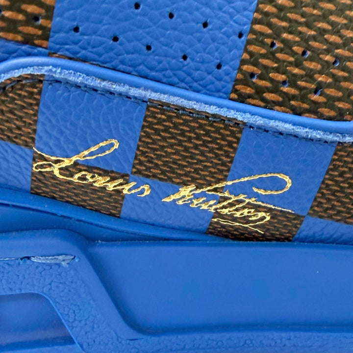Excellent LOUIS VUITTON Low cut sneakers LV Trainer Line Damier leather mens 6