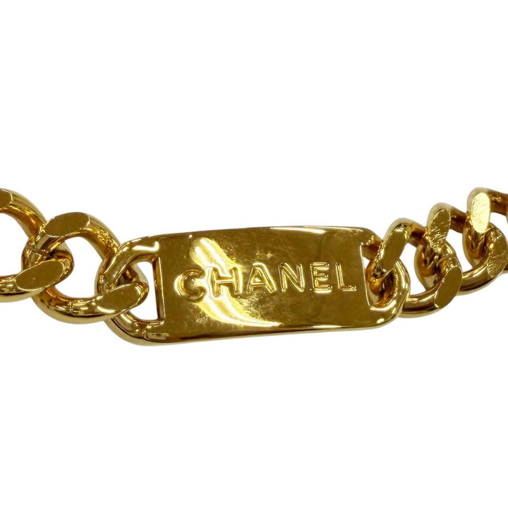 Great CHANEL belt 31 RUE CAMBON COCO Mark Logo Chain gold metal Women